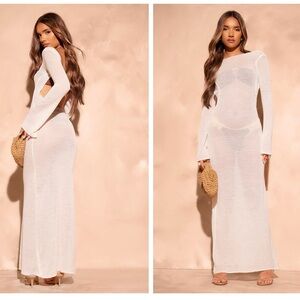 PLT Crochet Longsleeve Beach Dress